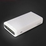 Wholesale 10000 mAh Flashlight LED Light Portable Charger External Battery Power Bank (Black)